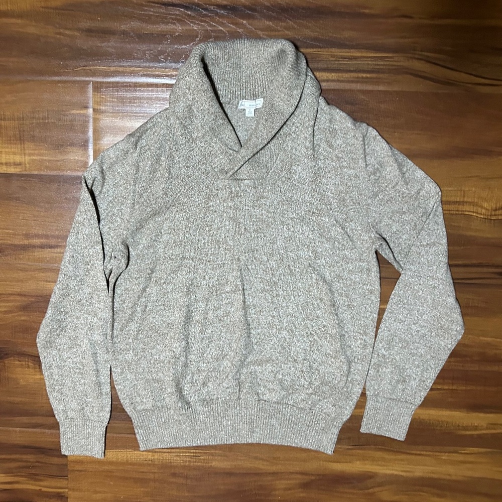 Gap Shawl Collar Sweater Tan Size L